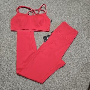 Savage Fenty  Sky-Hi Logo Patch Super High-Waist Pocket‎ Legging and Sportsbra M